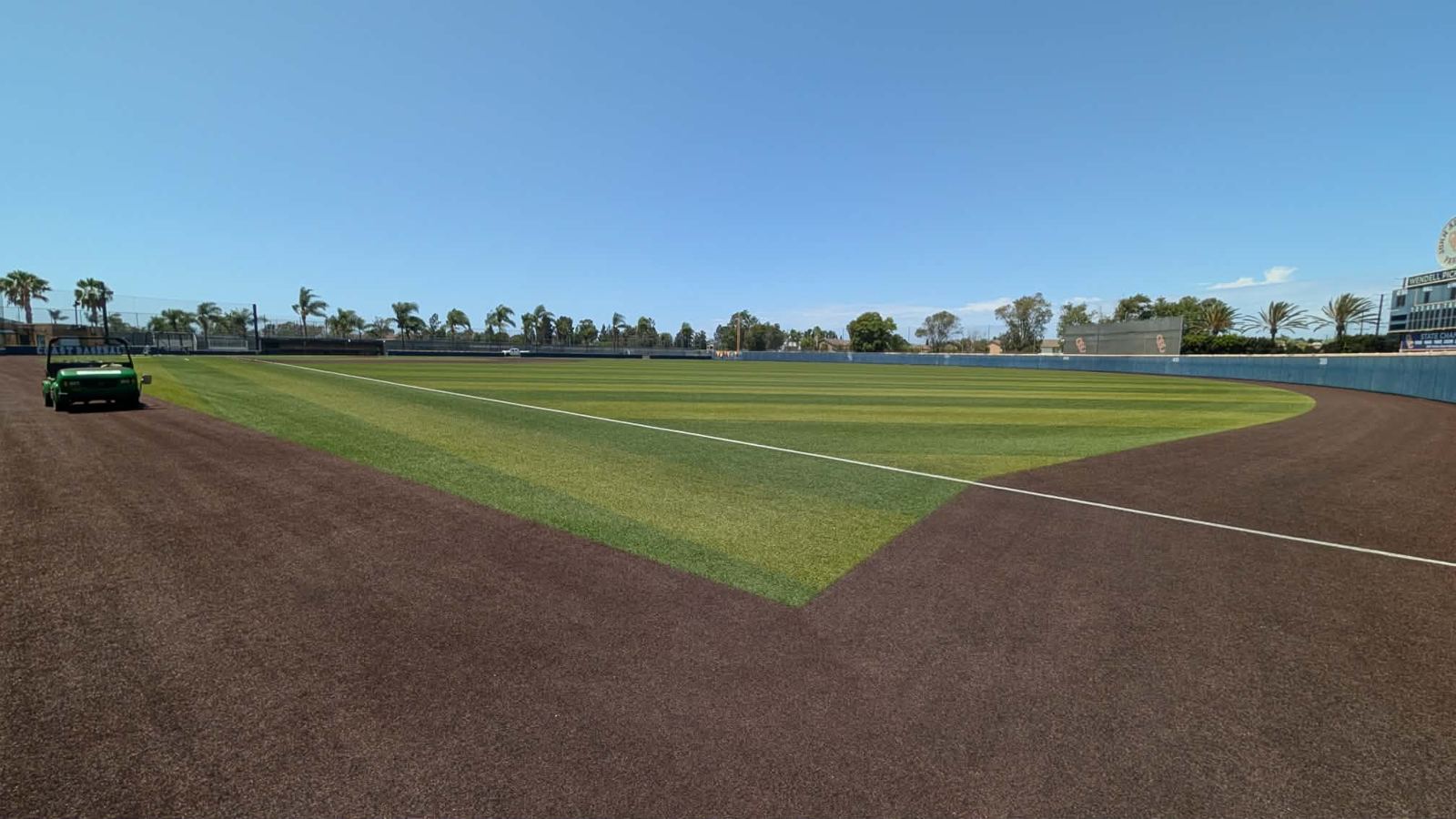 Turf baseball outfield