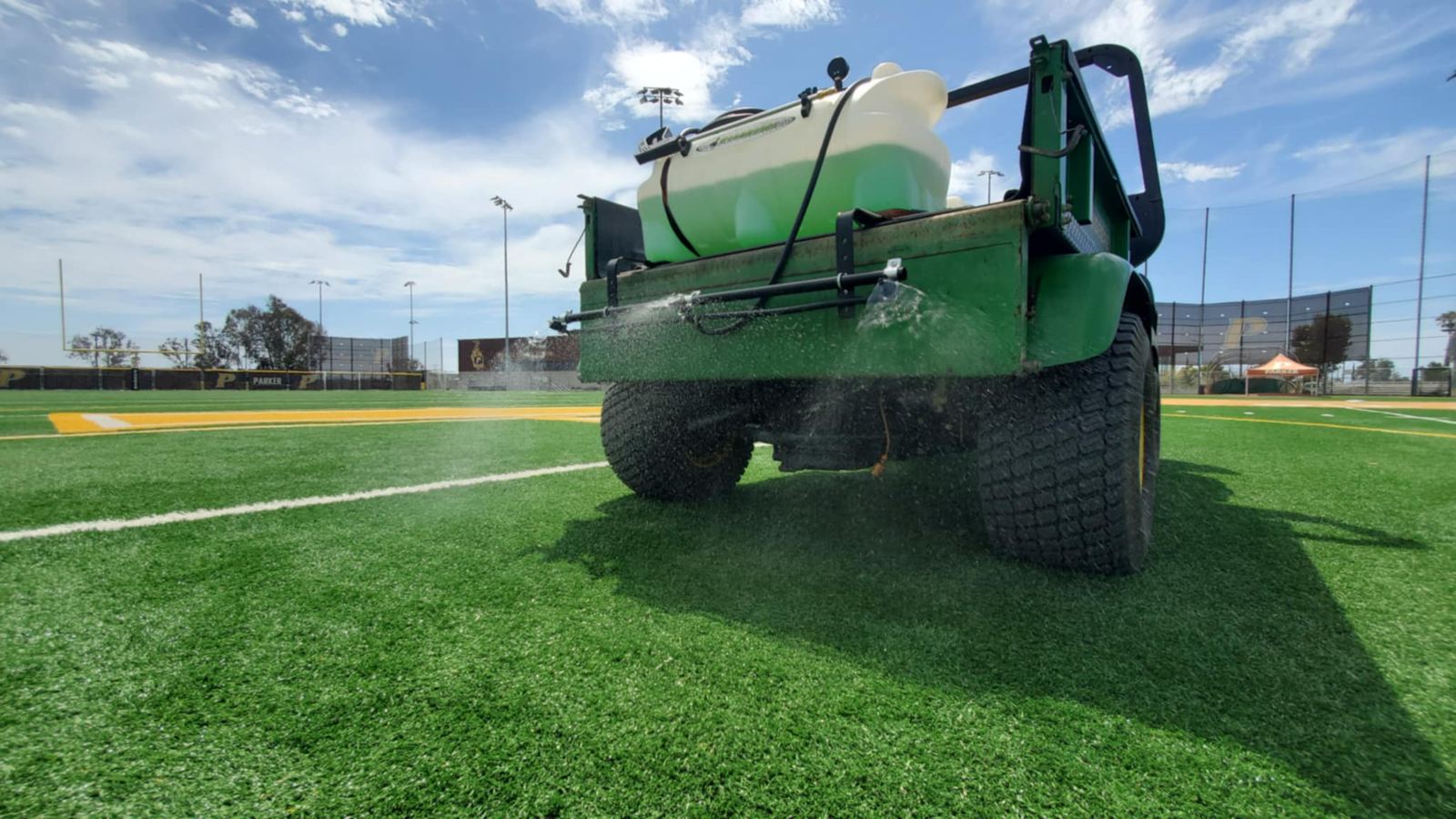Sanitation pass on athletic turf
