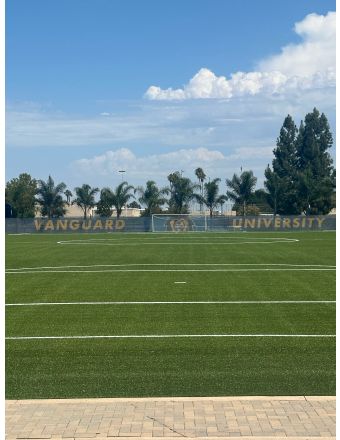 Finished athletic turf field